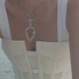 Moon Adjustable Necklace with Pearls