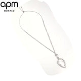 Moon Adjustable Necklace with Pearls