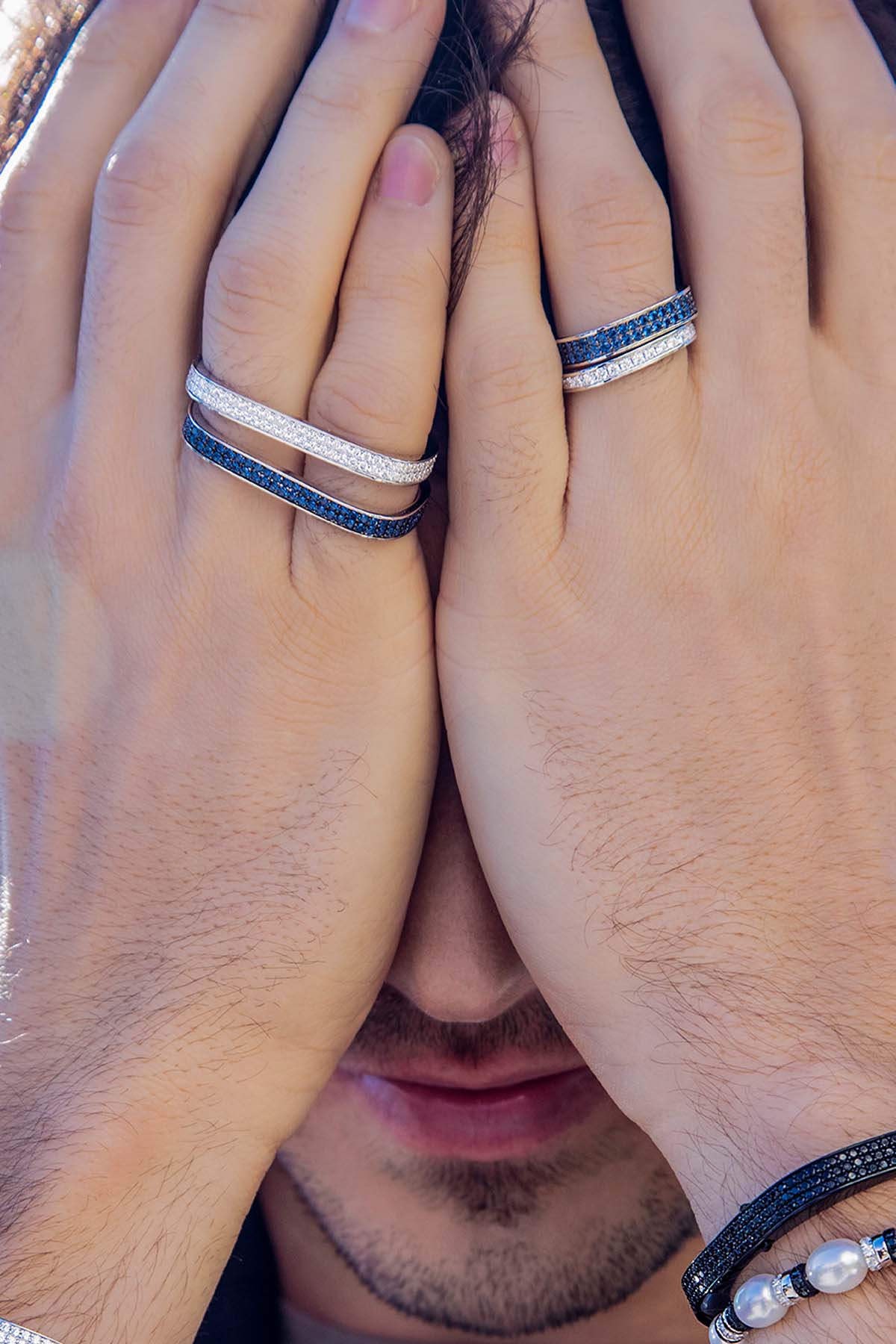 加厚蓝色戒指