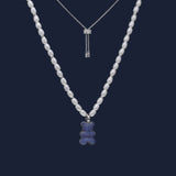 Baba Yummy Bear (Clippable) Adjustable Necklace with Pearls